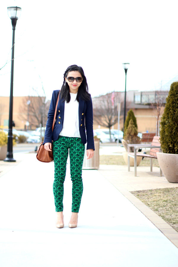 Kelly Green and Navy Blue (Featuring J. Crew Toothpick Cord in